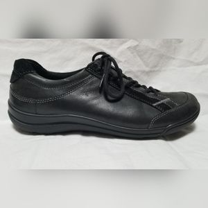 Ecco Black Leather Lace-up Casual Sneaker Women's EU 40